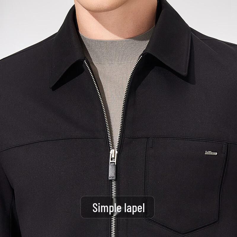 Antonio Men's Business Zipper Lapel Down Jacket