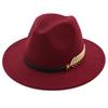 1 Pcs New Fashion Unisex Men Women Hat Woolen Wide Brim Jazz Cap Hats Hats for Women Sombrero Cawboy Fedora