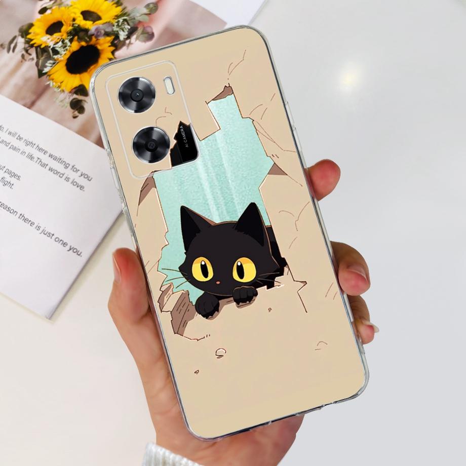 Luxury Silicone Soft Bumper For Oppo A57 A57s A57e A77 A77s Phone Case Cover Beauty Women Fashion Slim Fundas Oppo A77 5G Coque
