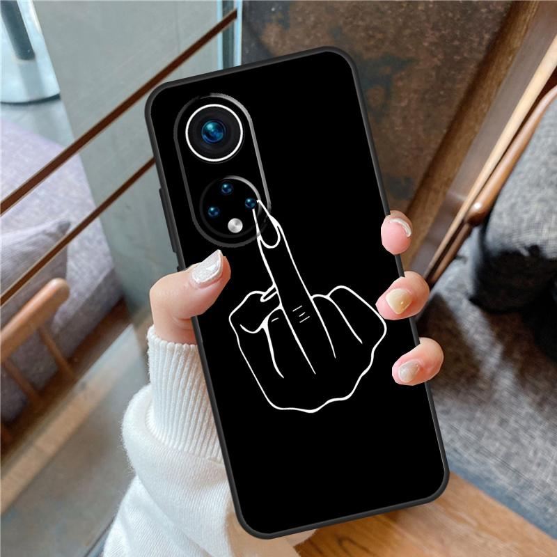 Cartoon Middle Finger Case For Honor Magic 5 Pro 50 70 90 Lite X6 X7 X8 X9 8X 9X Honor X7a X6a X8a X9a X9b Cover
