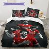 Salah Lightning Sprint Bettwäsche Bettdecke Set Bettbezug Kissenbezug Heimdekoration Geburtstagsgeschenk (1 Bettbezug + 2 Kissenbezüge, ohne Füllung)