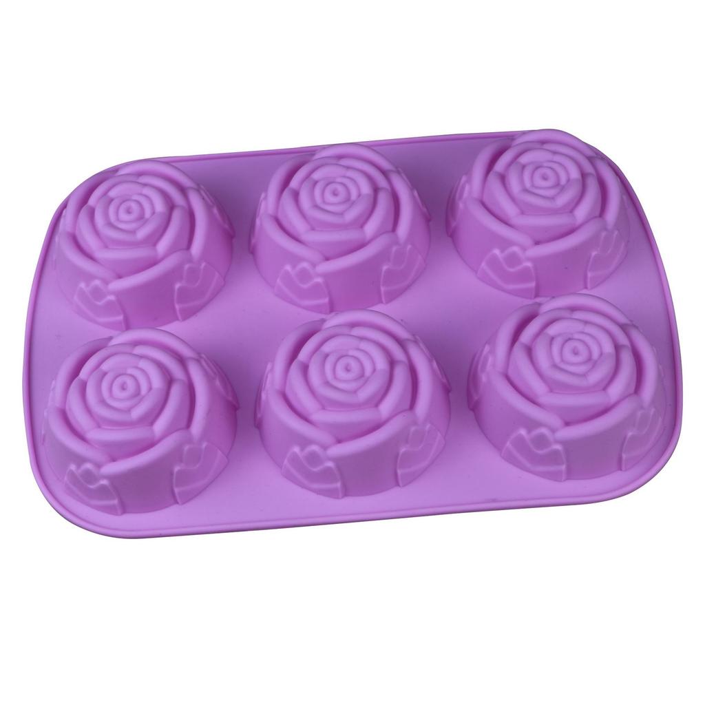6 Holes Handmade Soap Silicone Mold Various Aromatherapy Candle Molds DIY Handmade Baking Cake Chocolate Ice Mold