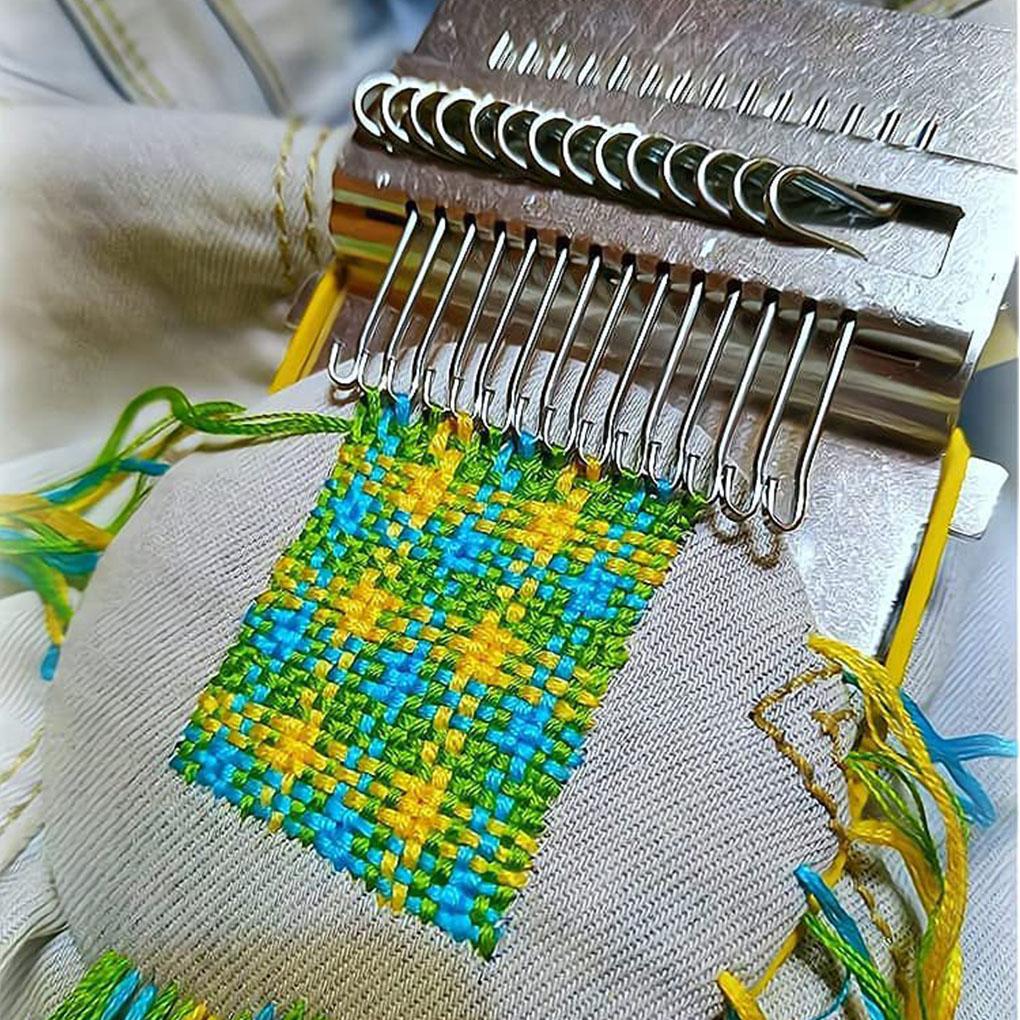 Mending Loom Kit Adults DIY Craft Loom Kit Adults Clothes Pants Socks Mending Weaving Machine Portable Handicraft Tool