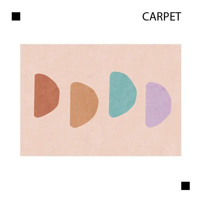 Nordic Modern Minimalist Living Room Carpet Abstract Non-slip Luxury Bedroom Rug Home Decoration Fluffy Square Vortex Mat