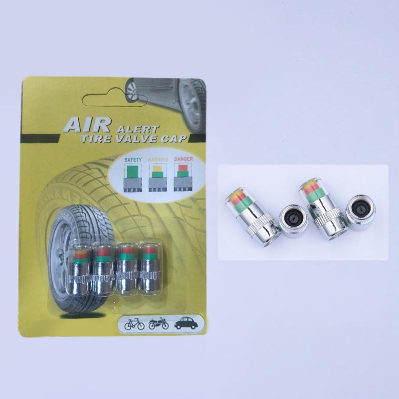 4pcs Car Tire Pressure Indicator Tire Pressure Gauge Indicator Alert Monitoring Valve Cap Sensor External Valve Detection·