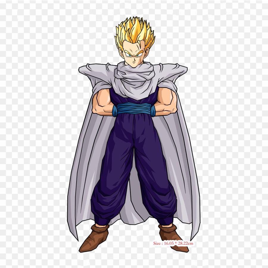 Patches For Clothes Bag Iron On Thermal Stickers Gohan Black Gohan Goku Pattern Washable Heat Transfer