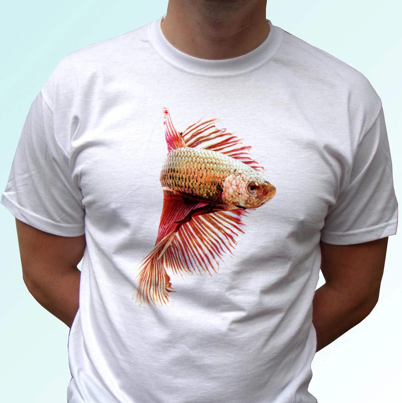 

Fighting Fish white kids boys T-Shirt animal tee siamese top - s s kids baby 160