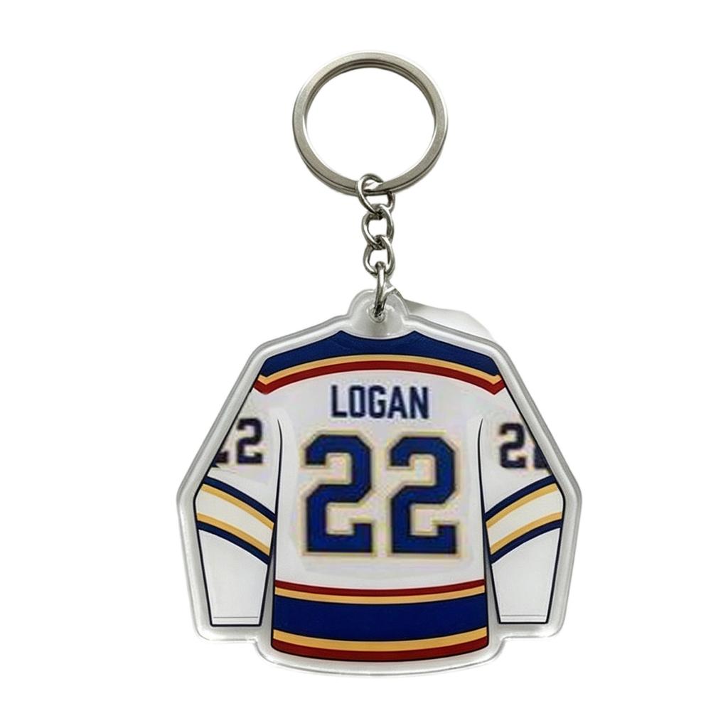 Metal Jersey Keychain with Number and Name Design Durable Chain and Ring for Keys Bag Accessories Collectible Souvenir