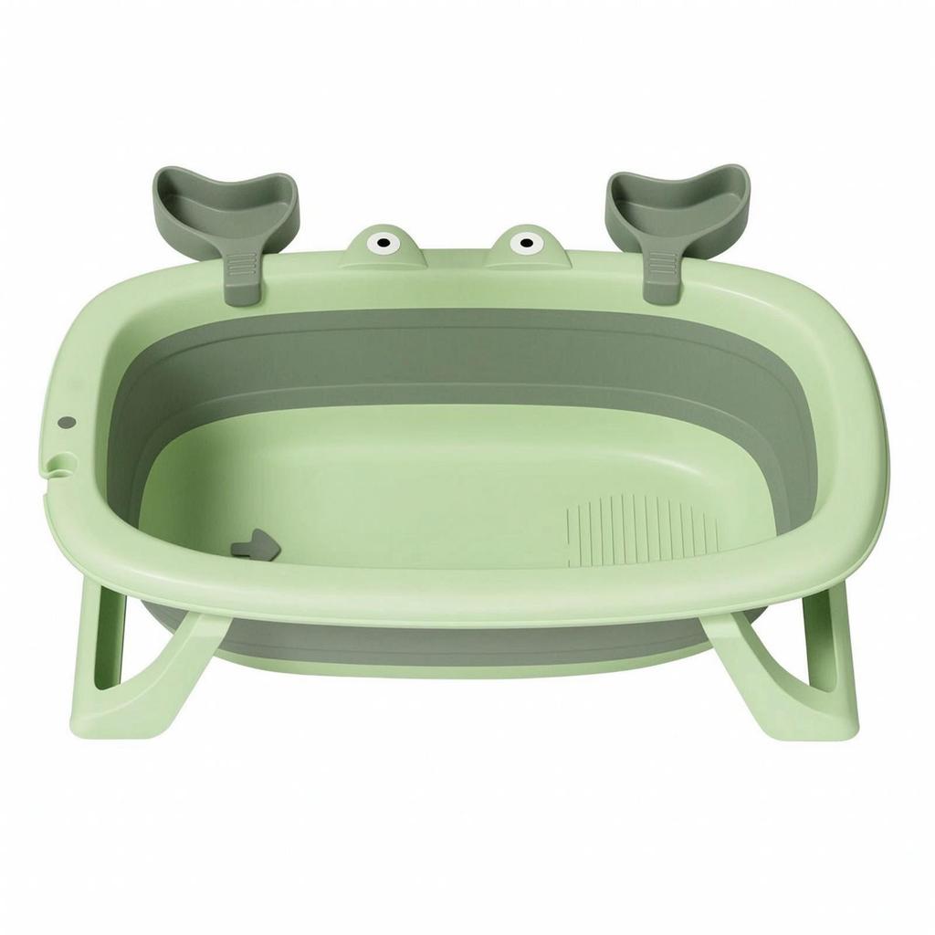 Pet Bathing Basin Foldable Dog Bath with Drain Portable for Bathroom, Small Pets