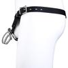 New FRRK-313A Wearable BDSM Chastity Cage Three Sizes Available for Male Penis Chastity Lock Stainless Steel + Synthetic Leather