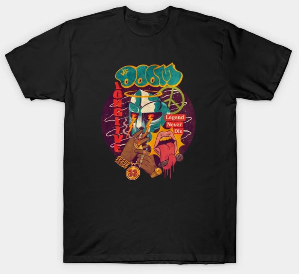 MF DOOM Короткий рукав Мужская Унисекс S-3XL Черная Фанатская футболка Унисекс S
