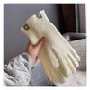 Knitted Candy Color Gloves with Fingers Exposed Fingers Touch Screen Imitating Hanharajuku Wind Protecting Wrists Autumn and Winter