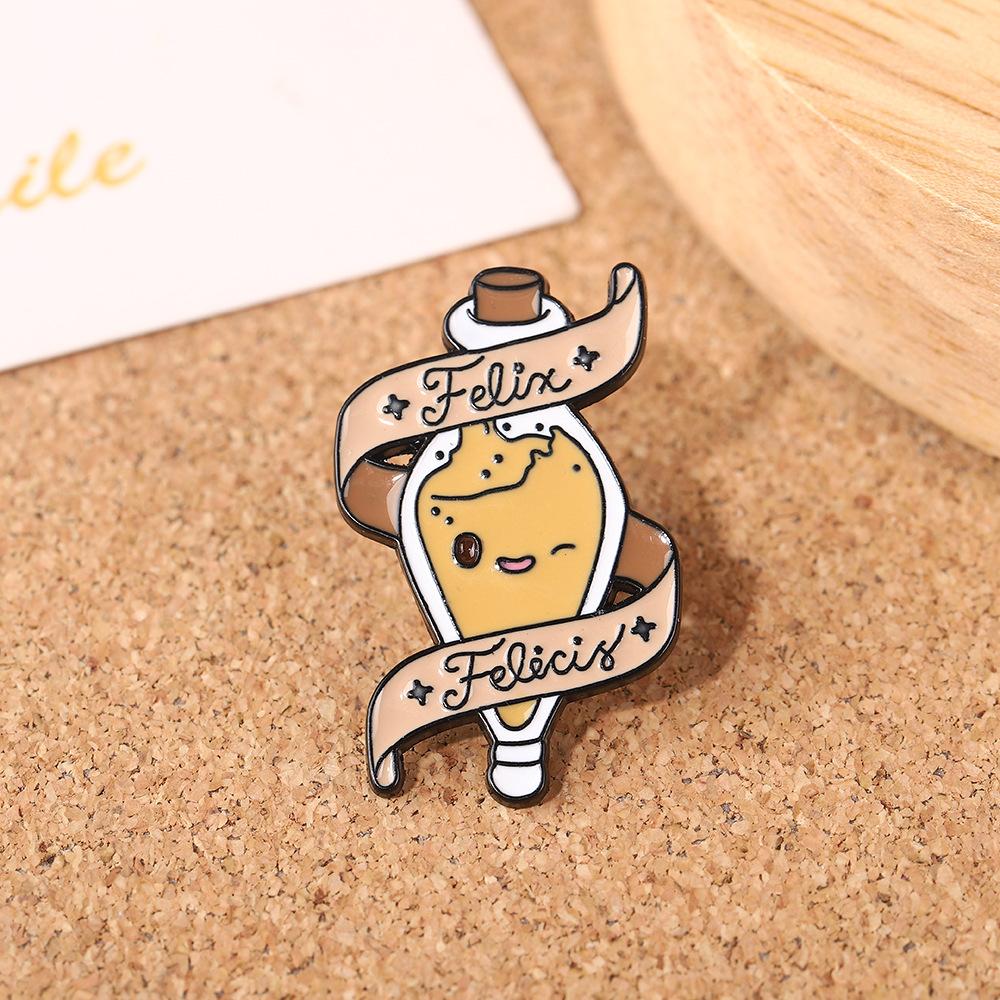 Cartoon Magic Medicine Bottle Fun Brooch Oil Drip Enamel Clothing Bag Decorative Brooch Badge