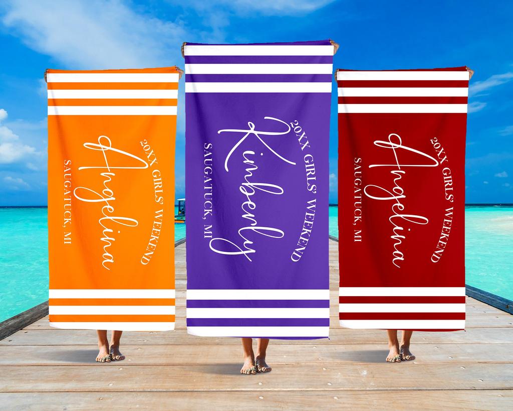 Microfiber Oversized Beach Towel Girls Weekend Trip New Beach Towel Family Friends Sisters Trip for Summer Vacation Seaside