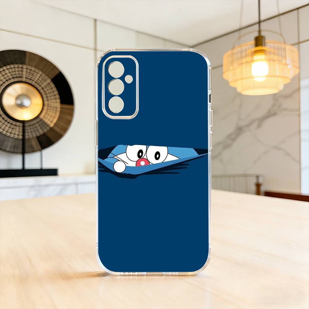 Süße Cartoon D-Doraemon Stoßfeste Handyhülle Transparentes Silikon Weich Für SamsungA10,12,20,21S,30,31,40,50,51,52,70,71