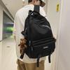 Backpack Simple Large Capacity Waterproof Fabric Travel Backpack Leisure Junior High School Student High School Student Schoolbag