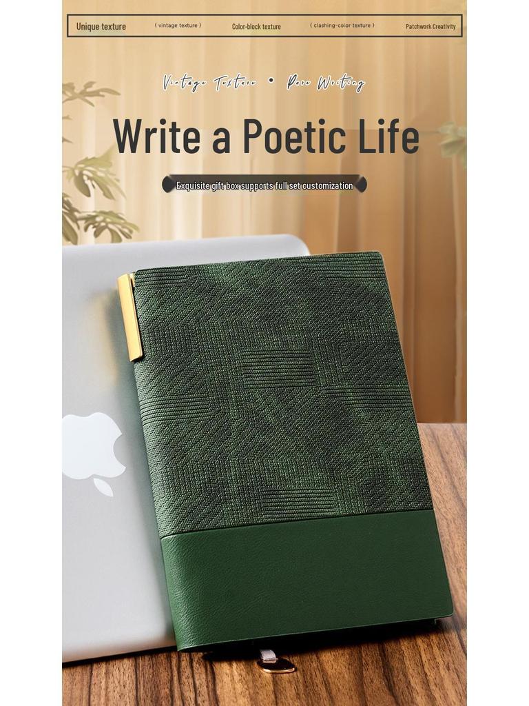 Custom A5 Leather Paperback Business Notebook with Logo Printing