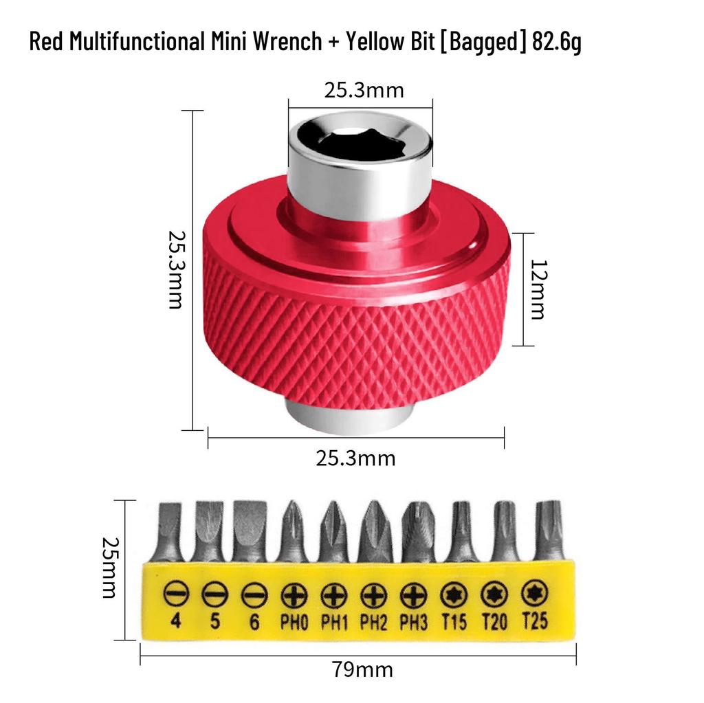 Palm Thunder 3-Piece Mini Ratchet Finger Wrench Set (1/2", 3/8", 1/4")