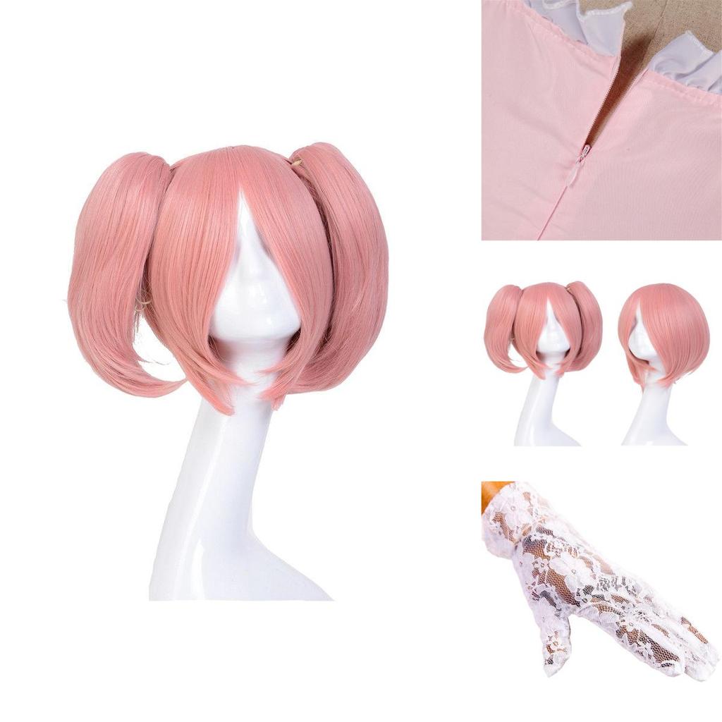Madoka Kaname Puella Magi Madoka Magica Cosplay Kostuum Elegante Dienstmeisjesjurk Set