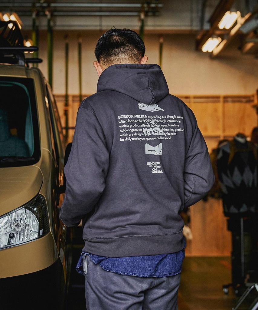 GORDON MILLER Men's Sponsor Print Hoodie, 12.7 oz., Charcoal Gray, Size M (1745183)