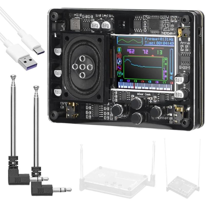 Type C Audio Theremin Vintage Musical Module Ingenious Mini Electronic Instrument Multiple Adjustable Voices with Color Screen Gift