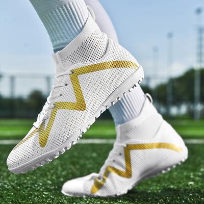 Heren Voetbalschoenen Lange Spikes Hoge Enkel Voetbalschoenen AG/TF Kinderen Outdoor Grasschoenplaten Voetbalschoenen Training Sport Voetbalschoenen