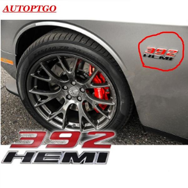 Červeno/Černý Auto 3D Nápis 392 Hemi HEMI392 Znak Odznak Logo