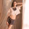 More Than Spring Night New Sexy Underwear Sexy Jk Uniform Student Women's Clothing Hot Sailor Clothing Pleated Skirt Short Skirt Cover