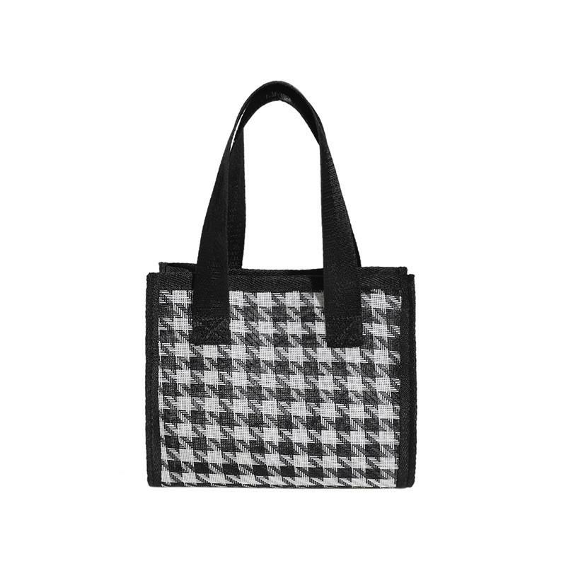 Fashionable Plaid Tote Bag 2023 Stylish Checkered Fabric Purse Ideal For Casual Outings