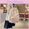 Cute Dog Print Backpack For Teens With Large Capacity And Nylon Material For Daily Use