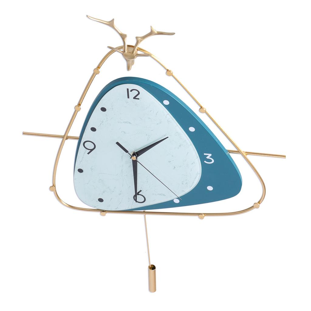 Nordic Light Luxury Clock Fashion Deer Head Wall Clock Living Room Household Decoration
