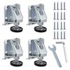4 Pack Black Leveling Feet Heavy Duty Adjustable Furniture Leveler Legs with Installation Screws Lock Nuts and Wrench