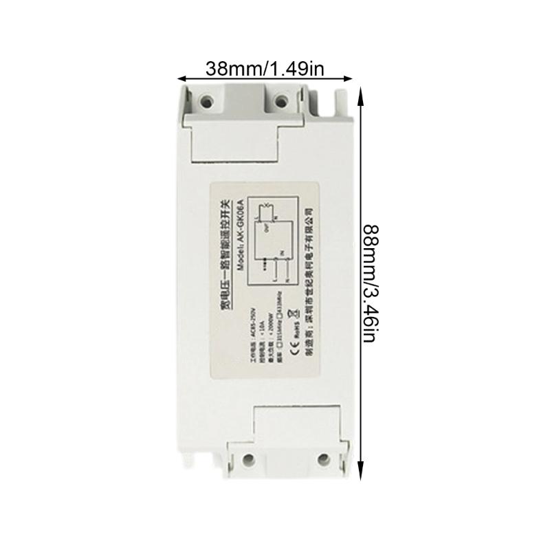 Wireless Single Channel Remote Switching Lighting Controller Multiple Working Modes Support Global Voltages AC80-265V