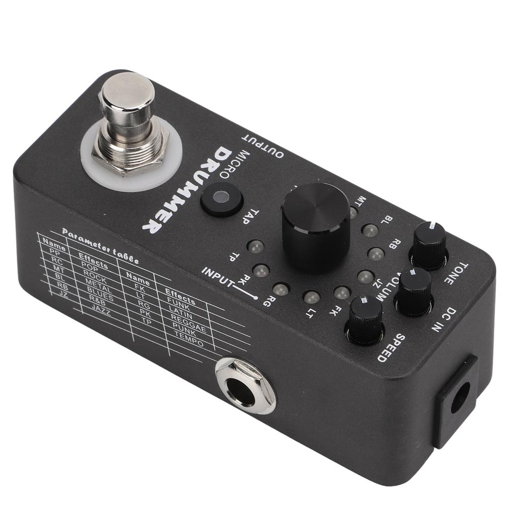 Drum Machine Pedal 121 Drum Loops Electric Guitar Monoblock Effect with True Bypass 95mA