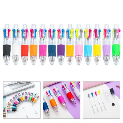 10 Bolígrafos Multicolor 4 en 1 Retráctiles Bolígrafos Pequeños Material Escolar de Oficina para Escribir