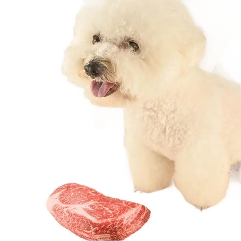 Simulation Squeaky Steak Dog Toy Bite - Resistant Chew Toy for Puppy Training Soft Carrot Animal Pet Supplies