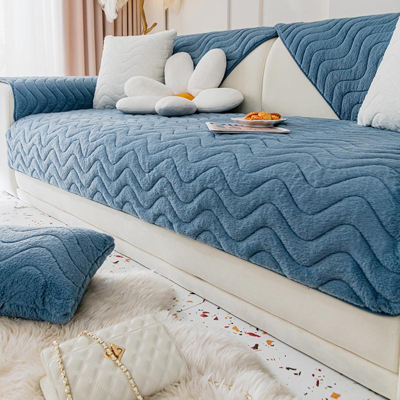 Sofakissen Winter Minimalistisch Modern Verdicktes Warmes Kissen Rutschfester Sofa Rückenlehnenbezug Handtuch