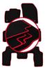 Velour Floor Mats with Red Edge For: Ford S-MAX MK2 Minivan (2015-)