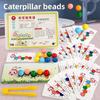 Wooden Caterpillar Preschool Bead Stringing Set Fine Motor Development Early