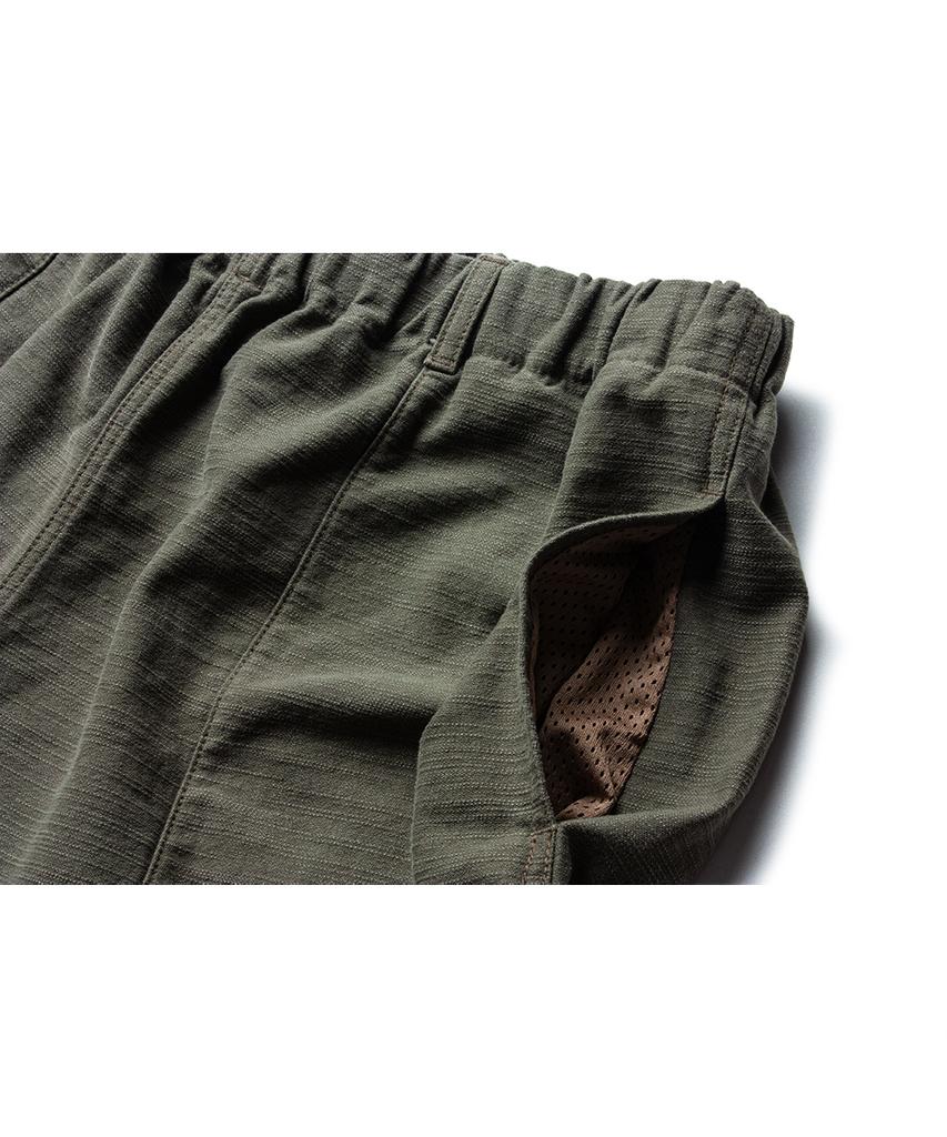 Deoleseukyu Cotton Slub Yosemite Camp Shorts [Moss Olive]