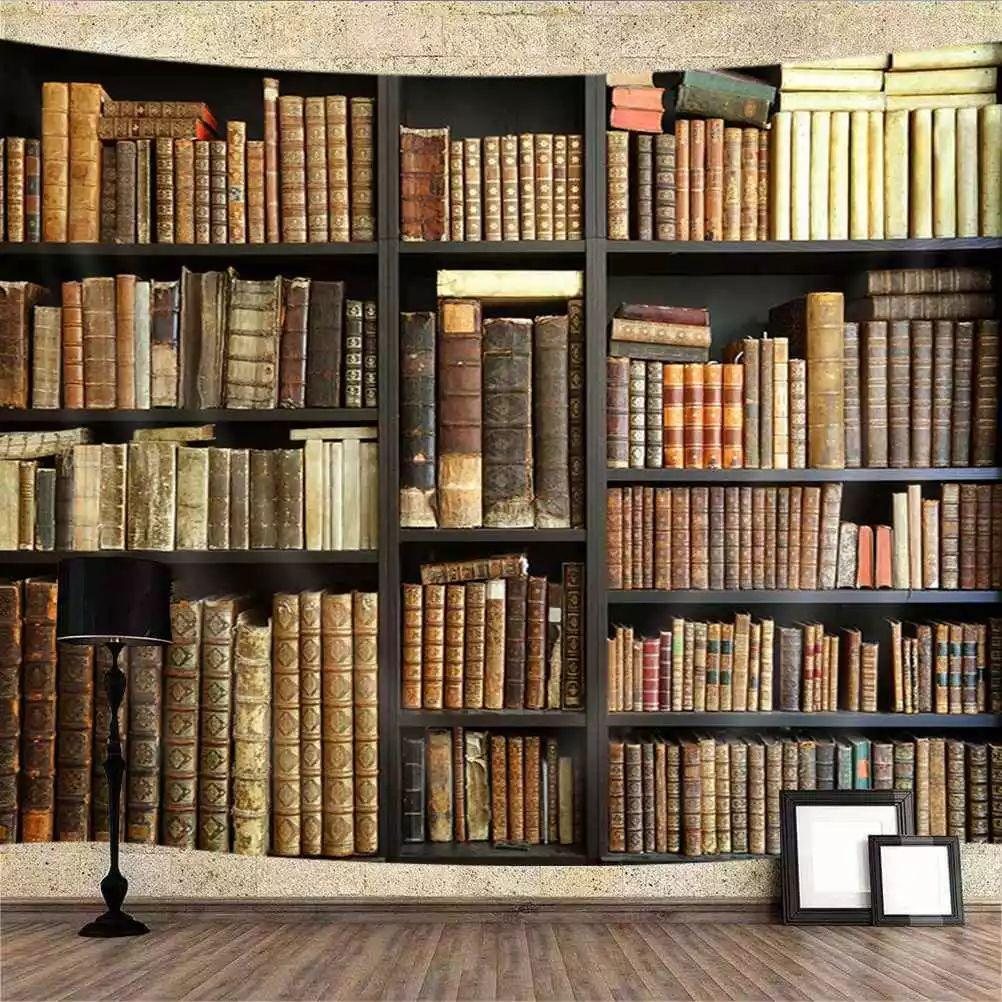 Tapestry medieval bookcase vintage background 75x100