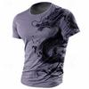 Men's 3D Printed T-Shirt Alphabet Pattern Printing Short Sleeve O-Neck Pullover Casual Top