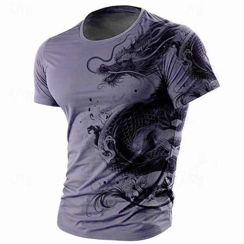 Men's 3D Printed T-Shirt Alphabet Pattern Printing Short Sleeve O-Neck Pullover Casual Top