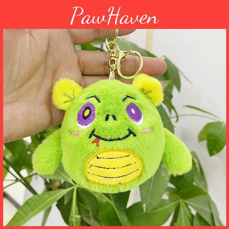 Cute Soft Plush Monster Keychain Bag Charming Accessory For Keyrings And Gifts