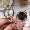 Bangle Watch Women Quartz Wristwatch Minimalist Dial Brand New Design Clock Fashion Diamond Rhinestone Bracelet Band Retro Reloj