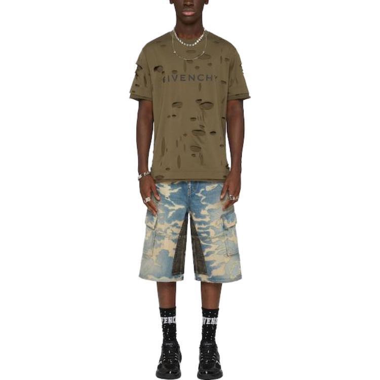 Givenchy Distressed Oversized T Shirt BM716N3Y8Y-305