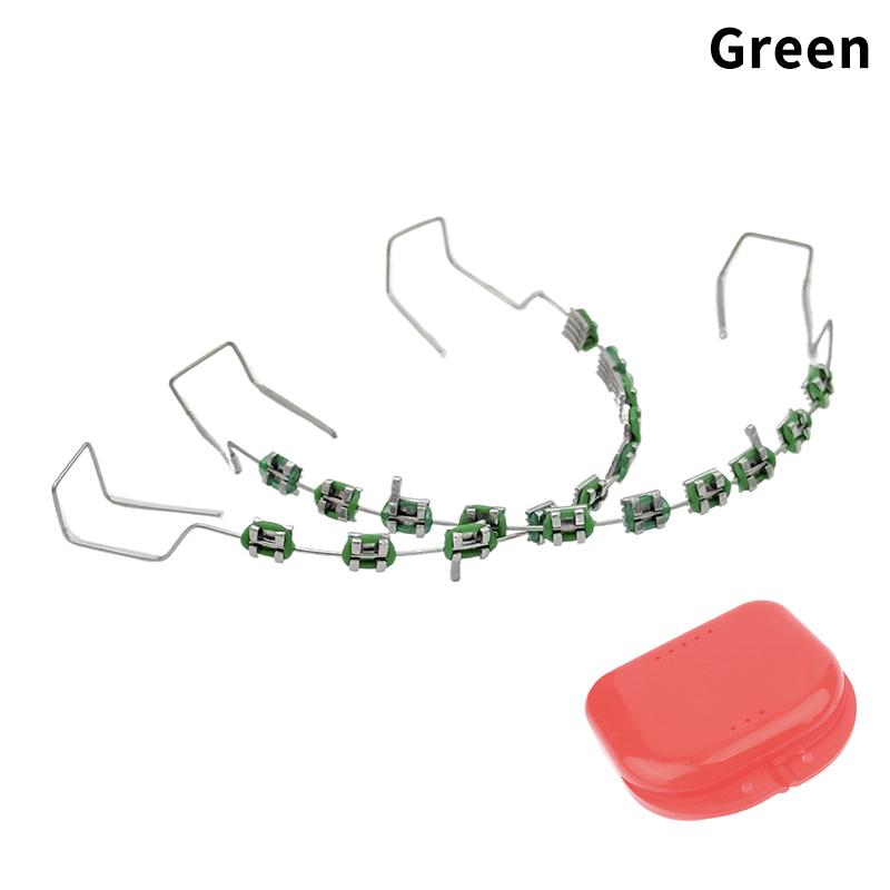 1 Pair Temporary Tooth Decoration With Metal Wires Multicolour Metal Bracket Orthodontic Ligature Ties Dentist Material