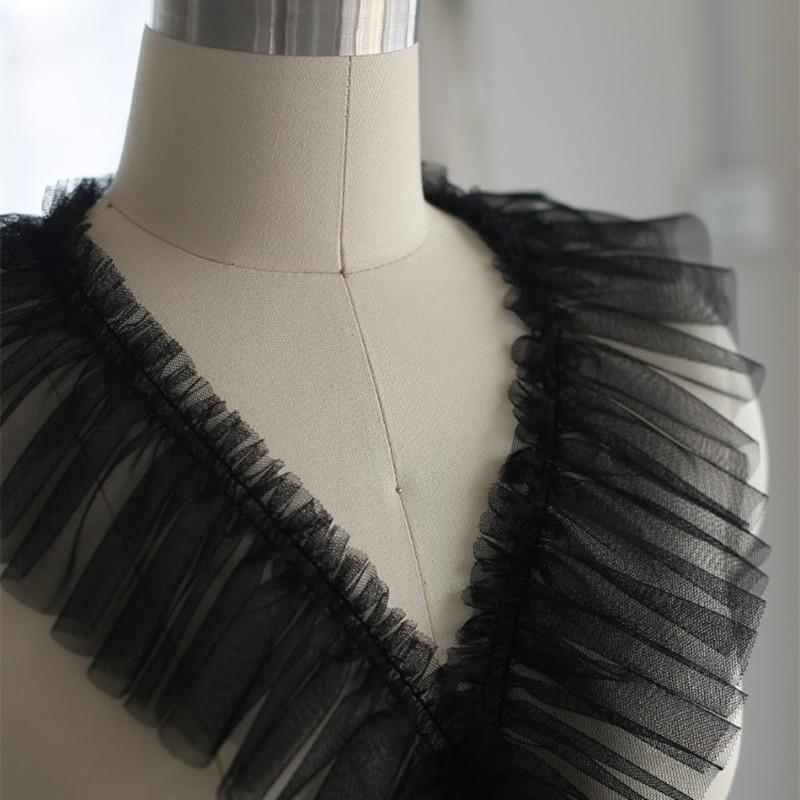 Multi-color Wild Net Yarn Encryption Pleated Lace Fabric DIY Lolita Dress Skirt Fluffy Hem Toy Doll Clothing Sewing Accessories