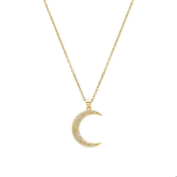 Collier - LUXENTER - Deoko - Or jaune 18K - Zircone cubique - Fermoir mousqueton