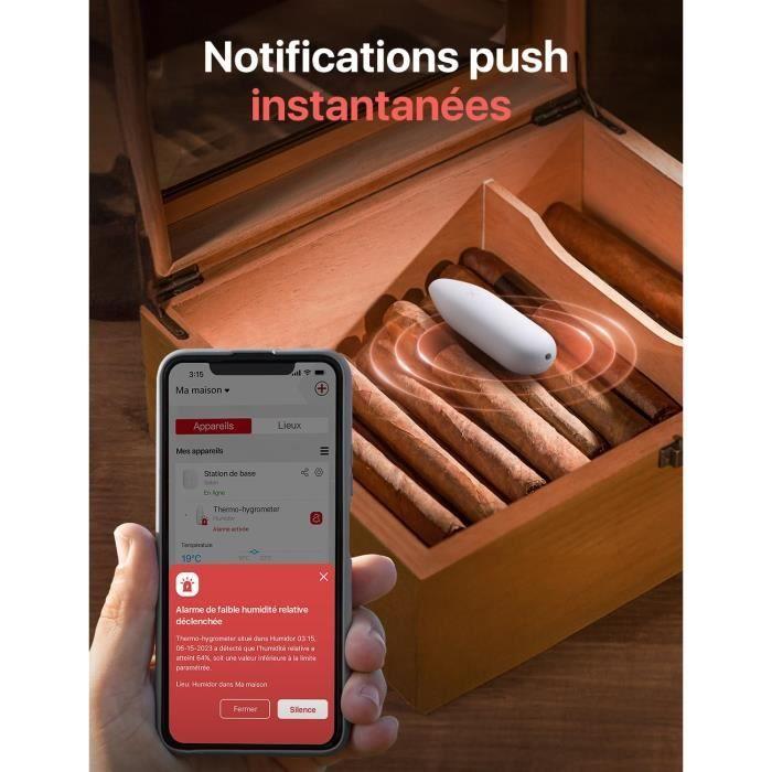 Thermomètre Hygromètre WiFi - X-SENSE - STH54 - Précision ±0,2°C - Notifications Smartphone - Portée 500m